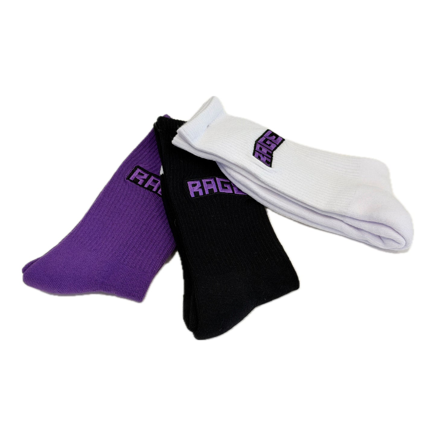 RAGE 3pack socks (Purple / Black / White)