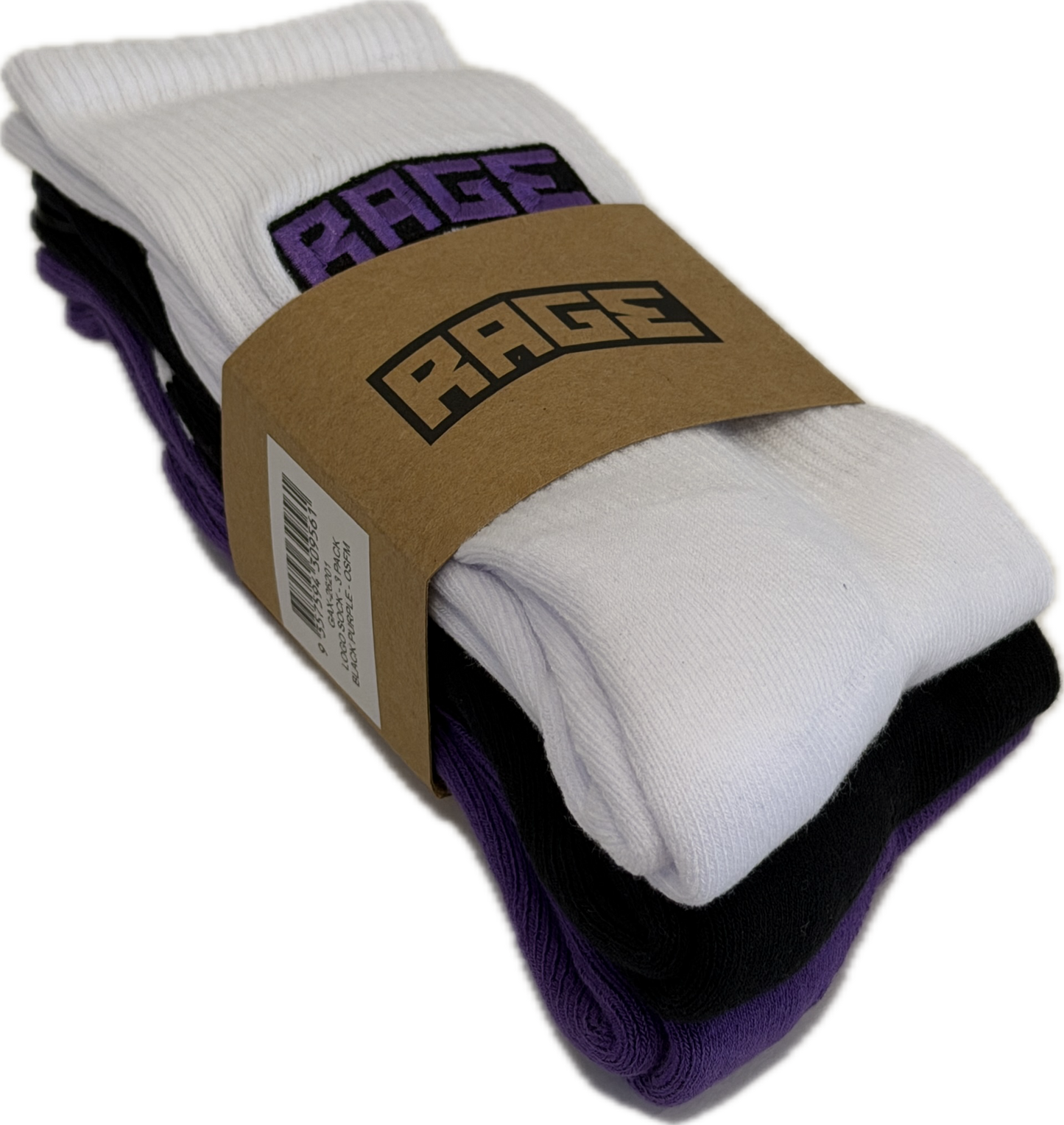 RAGE 3pack socks (Purple / Black / White)